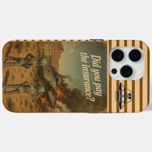 Roswell UFO Case-Mate iPhoneケース (裏面 (横))