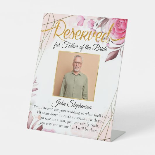 Rosy救フローラA座席結婚写真 台座サイン (正面)