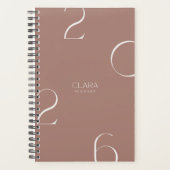 Rosy Taupe Minimalist 2026 Planner プランナー手帳 (正面)