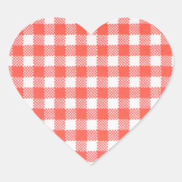 rot kariert ハートシール