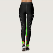 Rot Neon weiss Punkte Leggings レギンス (裏面)
