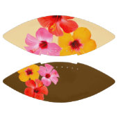 Rot Orange Pink Hibiskus Blumen アメリカンフットボール (パネル)