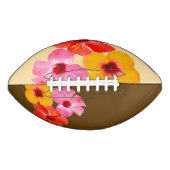 Rot Orange Pink Hibiskus Blumen アメリカンフットボール (正面)