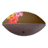 Rot Orange Pink Hibiskus Blumen アメリカンフットボール (回転270)