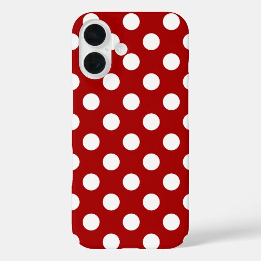 Rot und Weiß Polka Dot Muster, Super Süß, Modern Case-Mate iPhoneケース (裏面)