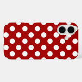 Rot und Weiß Polka Dot Muster, Super Süß, Modern Case-Mate iPhoneケース (裏面 (横))