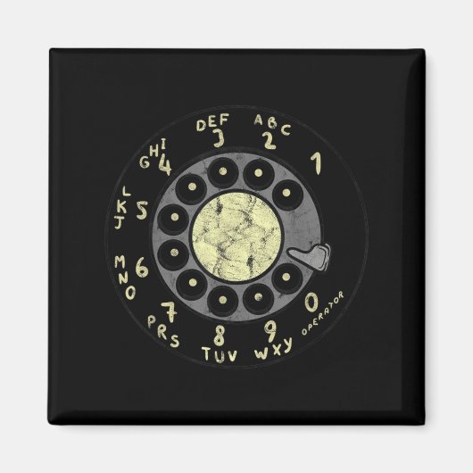 Rotary Dial Vintage Old Phones Numbers  マグネット (正面)