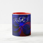 Rotating Blue Accent Geometric Coffee Mug マグカップ (中央)