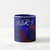 Rotating Blue Accent Geometric Coffee Mug マグカップ (中央)
