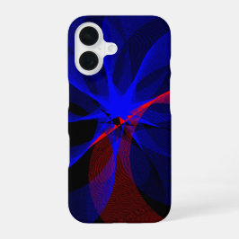 Rotating Blue Accent Geometric iPhone 16 Case 16ケース