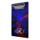 Rotating Blue Accent Geometric Mini Clipboard ミニクリップボード (アングル2)