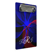 Rotating Blue Accent Geometric Mini Clipboard ミニクリップボード (アングル)