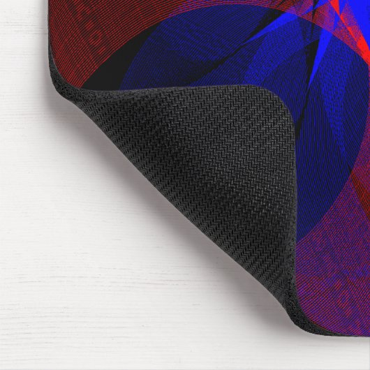 Rotating Blue Accent Geometric Mouse Pad マウスパッド (コーナー)