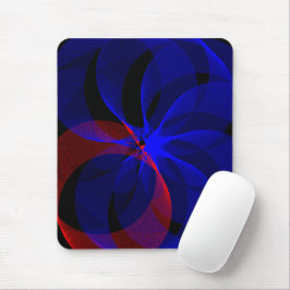 Rotating Blue Accent Geometric Mouse Pad マウスパッド