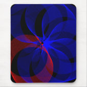 Rotating Blue Accent Geometric Mouse Pad マウスパッド (正面)