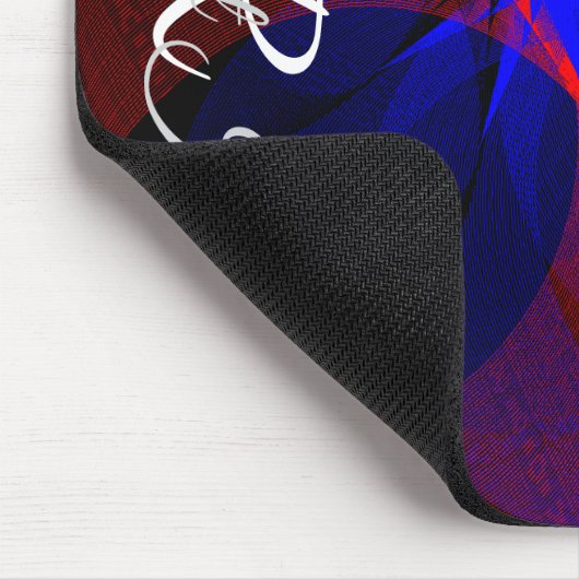 Rotating Blue Accent Geometric Mouse Pad マウスパッド (コーナー)
