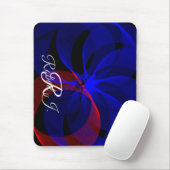 Rotating Blue Accent Geometric Mouse Pad マウスパッド (マウス)