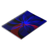 Rotating Blue Accent Geometric Spiral Notebook ノートブック (左側)