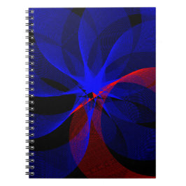 Rotating Blue Accent Geometric Spiral Notebook ノートブック