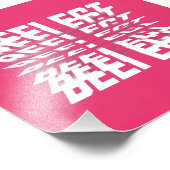 Rotating Text Minimal Poster – Pink Edition フォトプリント (角)