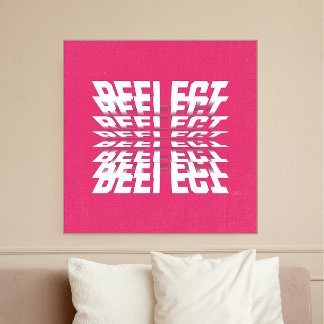 Rotating Text Minimal Poster – Pink Edition フォトプリント