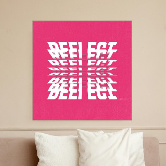 Rotating Text Minimal Poster – Pink Edition フォトプリント