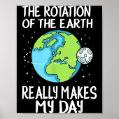 Rotation Of The Earth Makes My Day Funny Science  ポスター (正面)