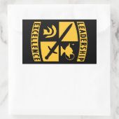 ROTC予備役将校訓練隊軍隊 長方形シール (バッグ)