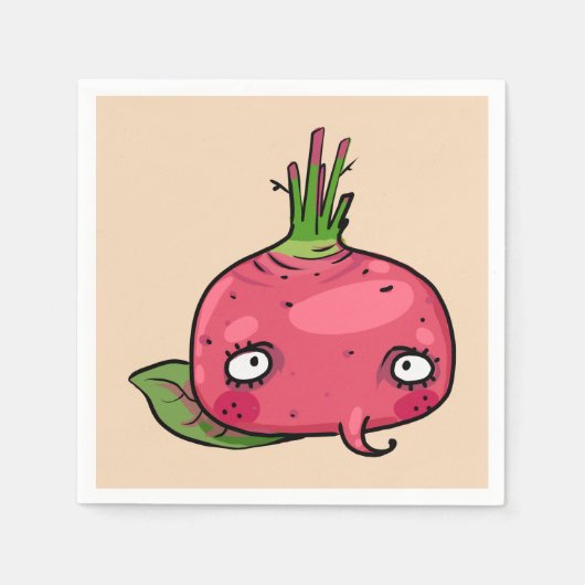Rote Beete beet スタンダードカクテルナプキン (正面)