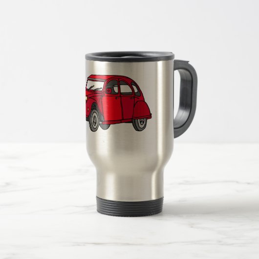 Rote Ente (2CV) トラベルマグ (正面右)