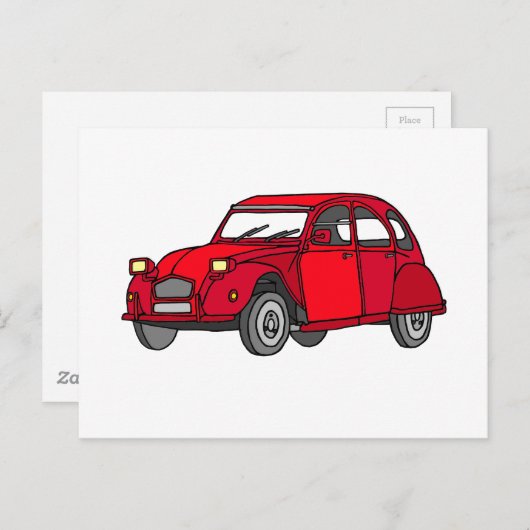 Rote Ente (2CV) ポストカード (正面/裏面)