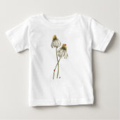 Rote Marienkäfern auf Echinacea-Blume Abbildung ベビーTシャツ (正面)