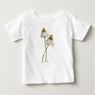 Rote Marienkäfern auf Echinacea-Blume Abbildung ベビーTシャツ