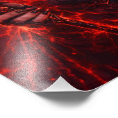 Rote Mond-Zauberin – Dark Fantasy Poster フォトプリント (角)