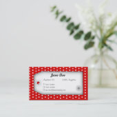 Rote Polka Dot Business Card 名刺 (スタンド正面)