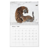 Rote Tiger als Kalender カレンダー (2月 2027)