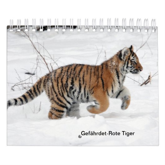 Rote Tiger als Kalender カレンダー (カバー)