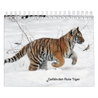 Rote Tiger als Kalender カレンダー