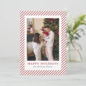 Rote Vintage-Familien-Weihnachtsfotos シーズンカード (スタンド正面)