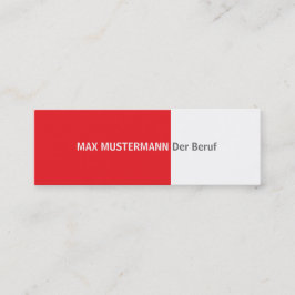 Rote  Visitenkarte スキニー名刺