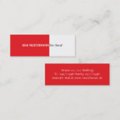 Rote  Visitenkarte スキニー名刺 (正面/裏面)