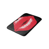 roter Kussmund Lippenstiftabdruck Duschvorleger バスマット (アングル)