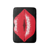 roter Kussmund Lippenstiftabdruck Duschvorleger バスマット (正面縦)
