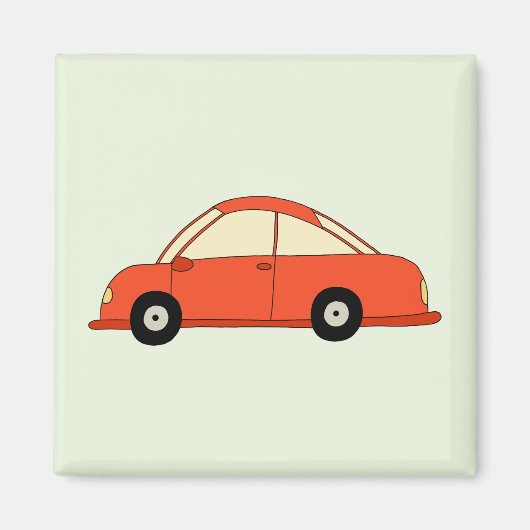 Roter Sportwagen マグネット (正面)