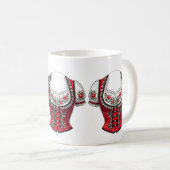 Rotes Dirndl Volksfest Kirchweih Oberteil コーヒーマグカップ (正面右)