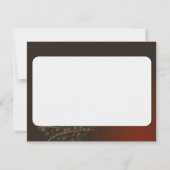 Rotes Weihnachtsmotiv mit goldenem Weihnachtsbaum 招待状 (裏面)