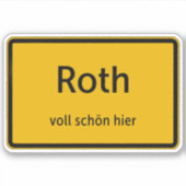 Roth Aufkleber Sticker Autoaufkleber シール (正面)