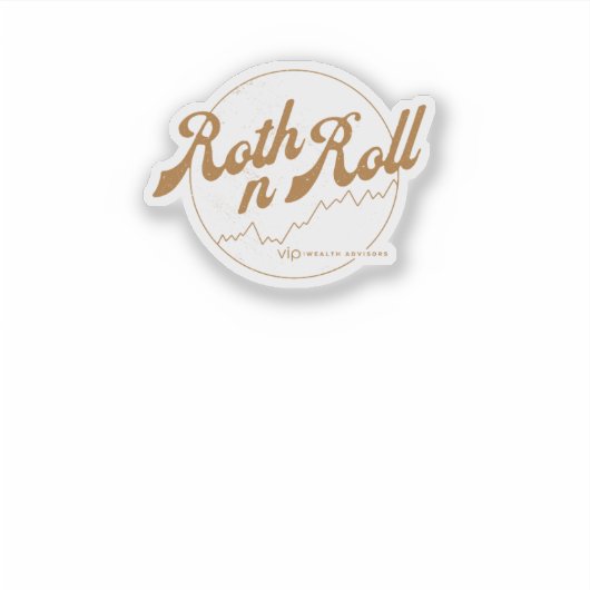 Roth n Roll - 金融ユーモア シール (正面)