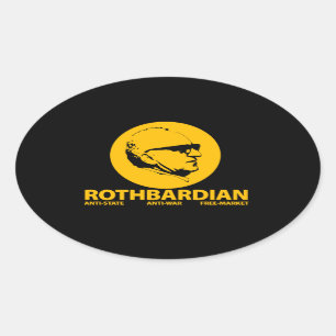 Rothbardianのステッカー 楕円形シール