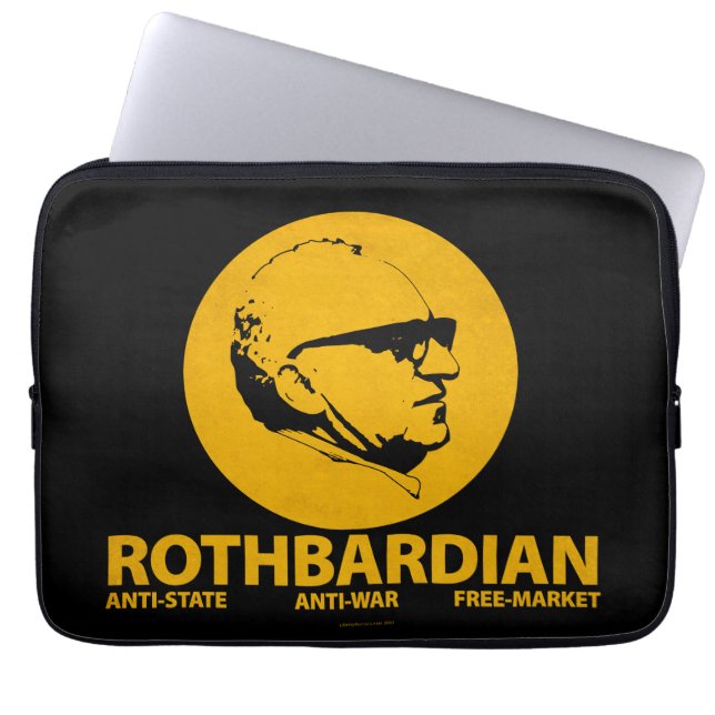 Rothbardianの電子工学の場合 ラップトップスリーブ (正面)